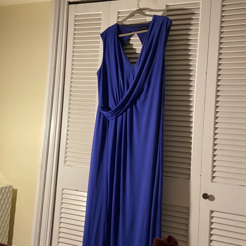 Formal maxi drapefront dress from ELOQUII size 22